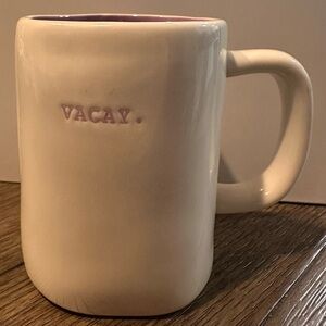 Rae Dunn Cream Mug with Purple Interior - Vacay
